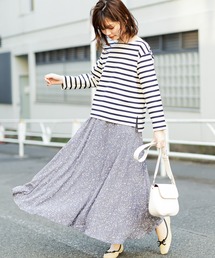 natural couture | 総柄セミフレアスカート(スカート)