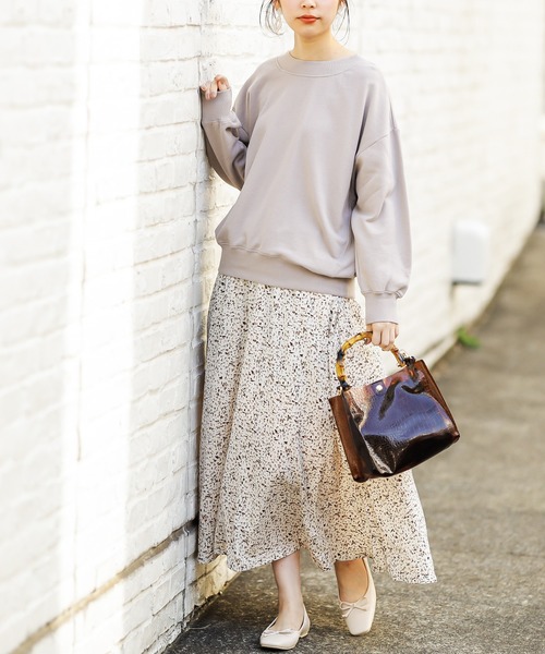 natural couture(ナチュラルクチュール)の「総柄セミフレアスカート(スカート・レディース・ブルー/グリーン/アイボリー・FREE)」の18枚目の写真