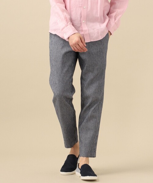 SHIPS（シップス）の「SC: SOLOTEX(R) サフィラン リネン ハイブリッド イージー パンツ 20SS（その他パンツ・メンズ・ブルー/ネイビー/オートミール/ダークブルー/ホワイト/ブラウン/ナチュラル/ライトオリーブ・X-LARGE/LARGE/MEDIUM/SMALL）」の8枚目の写真