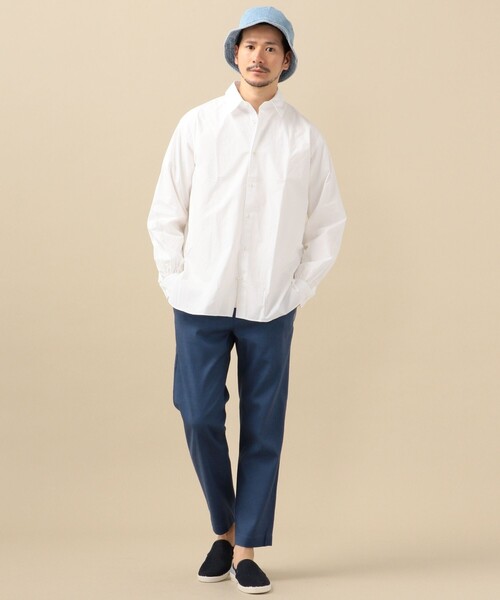 SHIPS（シップス）の「SC: SOLOTEX(R) サフィラン リネン ハイブリッド イージー パンツ 20SS（その他パンツ・メンズ・ブルー/ネイビー/オートミール/ダークブルー/ホワイト/ブラウン/ナチュラル/ライトオリーブ・X-LARGE/LARGE/MEDIUM/SMALL）」の16枚目の写真