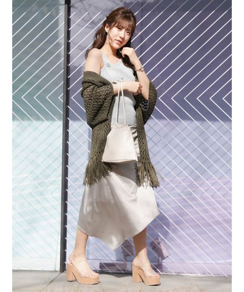 dazzlin（ダズリン）の「フリンジディティールカーデ（カーディガン/ボレロ・レディース・オフホワイト/カーキ/ベージュ・FREE）」の13枚目の写真