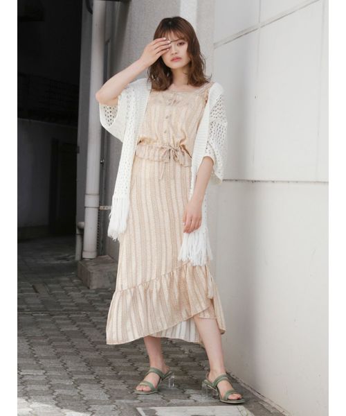 dazzlin（ダズリン）の「フリンジディティールカーデ（カーディガン/ボレロ・レディース・オフホワイト/カーキ/ベージュ・FREE）」の15枚目の写真