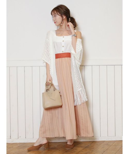 dazzlin（ダズリン）の「フリンジディティールカーデ（カーディガン/ボレロ・レディース・オフホワイト/カーキ/ベージュ・FREE）」の19枚目の写真