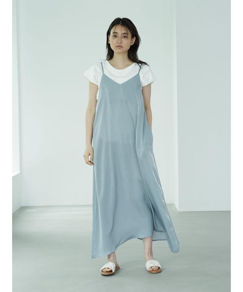 AMERICAN HOLIC(アメリカンホリック)の「サテンキャミワンピース *●(ワンピース・レディース・ドット/グレイッシュベージュ/サックスブルー・FREE)」の19枚目の写真