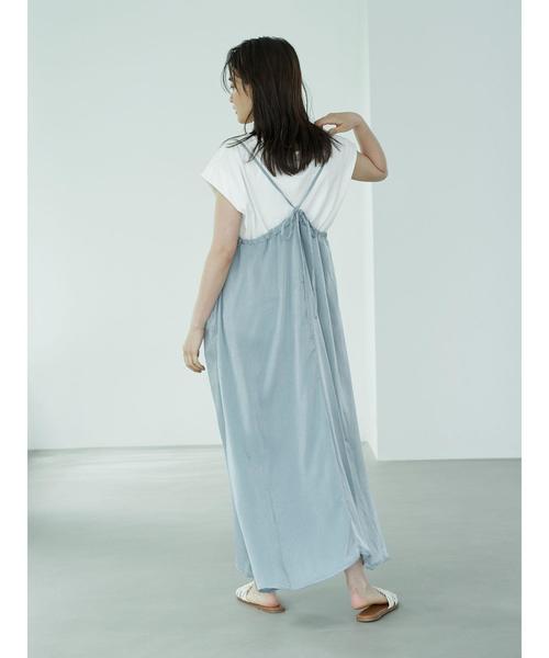 AMERICAN HOLIC(アメリカンホリック)の「サテンキャミワンピース *●(ワンピース・レディース・ドット/グレイッシュベージュ/サックスブルー・FREE)」の16枚目の写真