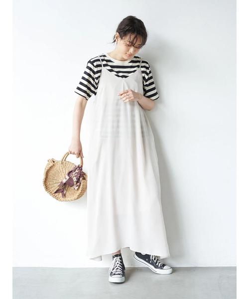 AMERICAN HOLIC(アメリカンホリック)の「サテンキャミワンピース *●(ワンピース・レディース・ドット/グレイッシュベージュ/サックスブルー・FREE)」の15枚目の写真