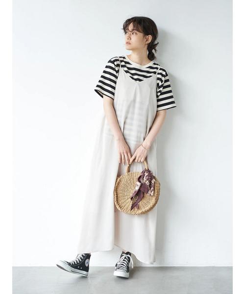 AMERICAN HOLIC(アメリカンホリック)の「サテンキャミワンピース *●(ワンピース・レディース・ドット/グレイッシュベージュ/サックスブルー・FREE)」の13枚目の写真