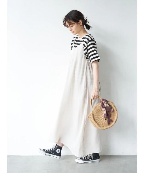 AMERICAN HOLIC(アメリカンホリック)の「サテンキャミワンピース *●(ワンピース・レディース・ドット/グレイッシュベージュ/サックスブルー・FREE)」の11枚目の写真