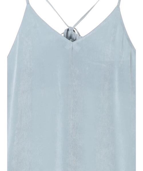 AMERICAN HOLIC(アメリカンホリック)の「サテンキャミワンピース *●(ワンピース・レディース・ドット/グレイッシュベージュ/サックスブルー・FREE)」の9枚目の写真