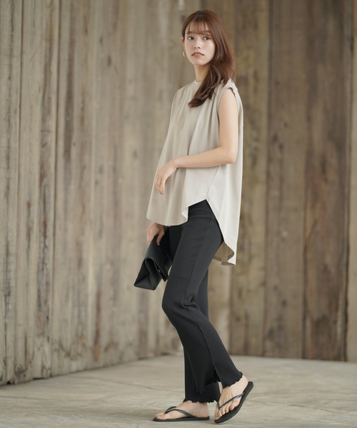 rps（アールピーエス）の「テールカットノースリカットプルオーバー（Tシャツ/カットソー・レディース・ブラック/オフホワイト/サックスブルー/ライトカーキ・M）」の5枚目の写真