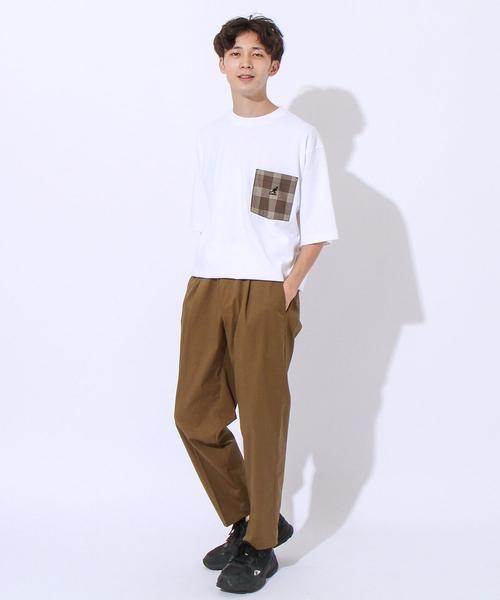 KANGOL（カンゴール）の「KANGOL(カンゴール)別注チェックポケットTシャツ(その他1～3⇒WEB限定カラー)#（Tシャツ/カットソー・メンズ・その他2/ホワイト/ブラック/ネイビー/その他1/その他3・X-LARGE/LARGE/MEDIUM/SMALL）」の17枚目の写真