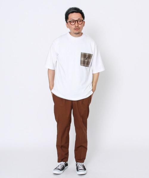 KANGOL（カンゴール）の「KANGOL(カンゴール)別注チェックポケットTシャツ(その他1～3⇒WEB限定カラー)#（Tシャツ/カットソー・メンズ・その他2/ホワイト/ブラック/ネイビー/その他1/その他3・X-LARGE/LARGE/MEDIUM/SMALL）」の16枚目の写真