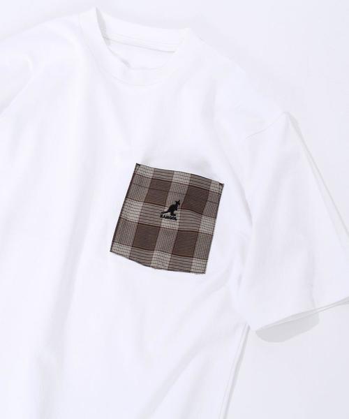 KANGOL（カンゴール）の「KANGOL(カンゴール)別注チェックポケットTシャツ(その他1～3⇒WEB限定カラー)#（Tシャツ/カットソー・メンズ・その他2/ホワイト/ブラック/ネイビー/その他1/その他3・X-LARGE/LARGE/MEDIUM/SMALL）」の15枚目の写真