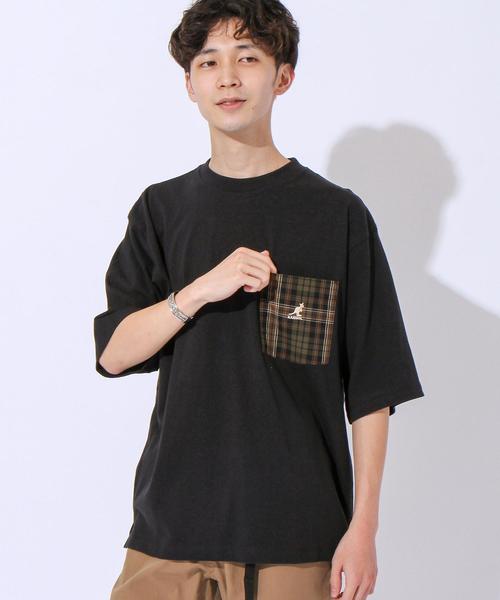KANGOL（カンゴール）の「KANGOL(カンゴール)別注チェックポケットTシャツ(その他1～3⇒WEB限定カラー)#（Tシャツ/カットソー・メンズ・その他2/ホワイト/ブラック/ネイビー/その他1/その他3・X-LARGE/LARGE/MEDIUM/SMALL）」の14枚目の写真