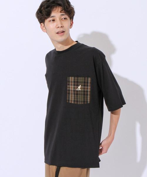 KANGOL（カンゴール）の「KANGOL(カンゴール)別注チェックポケットTシャツ(その他1～3⇒WEB限定カラー)#（Tシャツ/カットソー・メンズ・その他2/ホワイト/ブラック/ネイビー/その他1/その他3・X-LARGE/LARGE/MEDIUM/SMALL）」の13枚目の写真