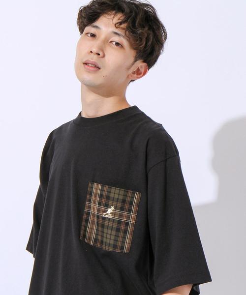 KANGOL（カンゴール）の「KANGOL(カンゴール)別注チェックポケットTシャツ(その他1～3⇒WEB限定カラー)#（Tシャツ/カットソー・メンズ・その他2/ホワイト/ブラック/ネイビー/その他1/その他3・X-LARGE/LARGE/MEDIUM/SMALL）」の12枚目の写真