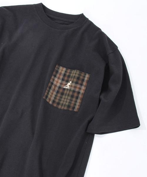 KANGOL（カンゴール）の「KANGOL(カンゴール)別注チェックポケットTシャツ(その他1～3⇒WEB限定カラー)#（Tシャツ/カットソー・メンズ・その他2/ホワイト/ブラック/ネイビー/その他1/その他3・X-LARGE/LARGE/MEDIUM/SMALL）」の9枚目の写真