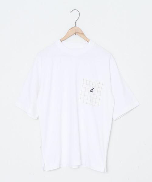 KANGOL（カンゴール）の「KANGOL(カンゴール)別注チェックポケットTシャツ(その他1～3⇒WEB限定カラー)#（Tシャツ/カットソー・メンズ・その他2/ホワイト/ブラック/ネイビー/その他1/その他3・X-LARGE/LARGE/MEDIUM/SMALL）」の21枚目の写真