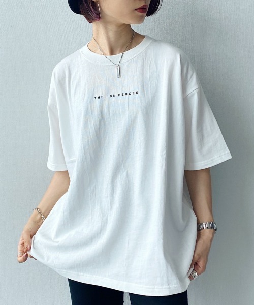 PAGEBOY(ページボーイ)の「UKIYOE Tシャツ(Tシャツ/カットソー・レディース・オフホワイト/ブラック・FREE)」の5枚目の写真