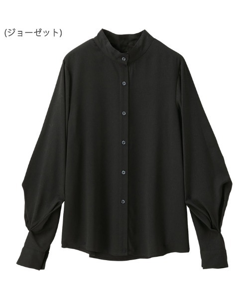 GeeRA(ジーラ)の「バンドカラーバルーンスリーブシャツ(シャツ/ブラウス・レディース・ベージュ/チャコールグレー/ブルー/ブラック/ホワイト・LARGE/MEDIUM/X-LARGE/XX-LARGE/SMALL)」の13枚目の写真
