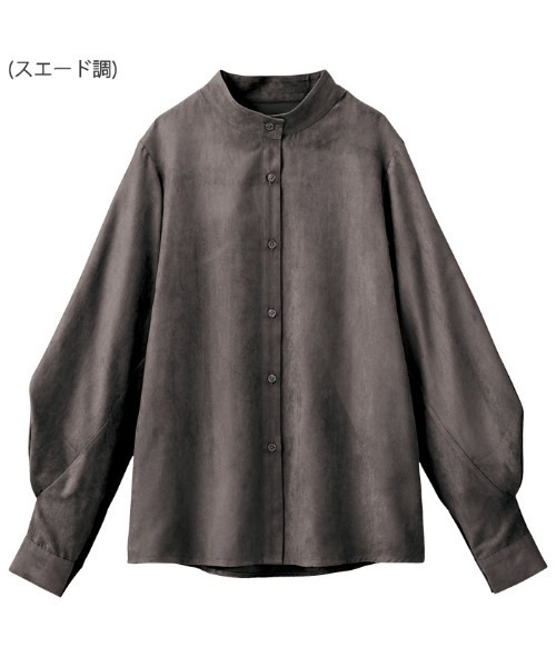 GeeRA(ジーラ)の「バンドカラーバルーンスリーブシャツ(シャツ/ブラウス・レディース・ベージュ/チャコールグレー/ブルー/ブラック/ホワイト・LARGE/MEDIUM/X-LARGE/XX-LARGE/SMALL)」の14枚目の写真