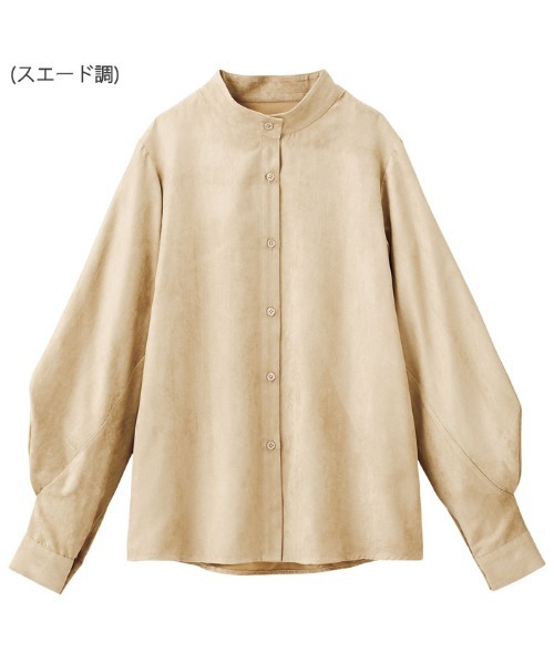 GeeRA(ジーラ)の「バンドカラーバルーンスリーブシャツ(シャツ/ブラウス・レディース・ベージュ/チャコールグレー/ブルー/ブラック/ホワイト・LARGE/MEDIUM/X-LARGE/XX-LARGE/SMALL)」の15枚目の写真