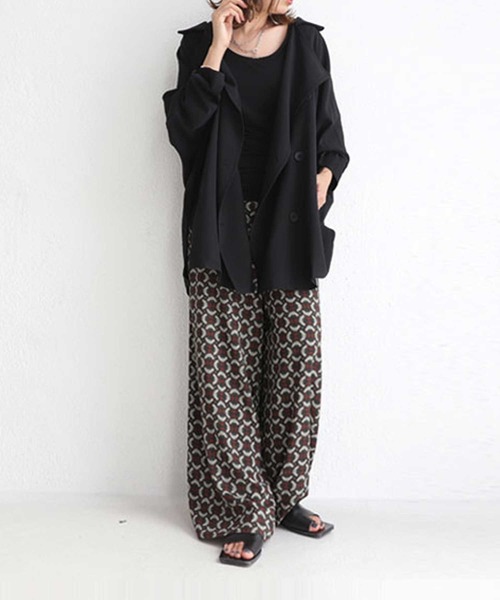 antiqua（アンティカ）の「デザインジャケット（テーラードジャケット・レディース・ブラック/ベージュ/グリーン系その他・FREE）」の9枚目の写真