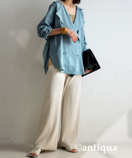 antiqua（アンティカ）の「デザインジャケット（テーラードジャケット・レディース・ブラック/ベージュ/グリーン系その他・FREE）」の17枚目の写真