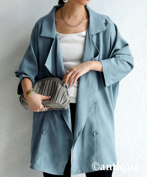 antiqua（アンティカ）の「デザインジャケット（テーラードジャケット・レディース・ブラック/ベージュ/グリーン系その他・FREE）」の18枚目の写真