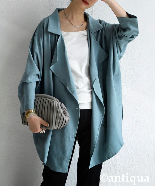 antiqua（アンティカ）の「デザインジャケット（テーラードジャケット・レディース・ブラック/ベージュ/グリーン系その他・FREE）」の19枚目の写真