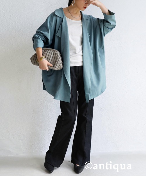 antiqua（アンティカ）の「デザインジャケット（テーラードジャケット・レディース・ブラック/ベージュ/グリーン系その他・FREE）」の20枚目の写真
