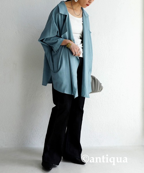 antiqua（アンティカ）の「デザインジャケット（テーラードジャケット・レディース・ブラック/ベージュ/グリーン系その他・FREE）」の21枚目の写真
