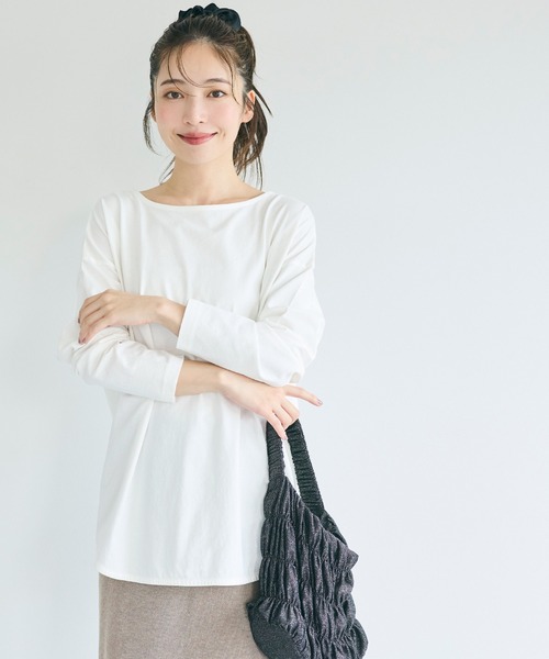 コットンサイドスリットロンT（Tシャツ/カットソー）｜coca（coca