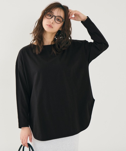 コットンサイドスリットロンT（Tシャツ/カットソー）｜coca（coca