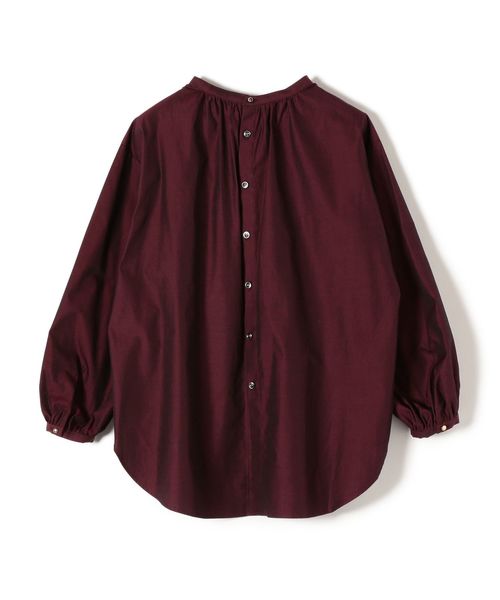 SHIPS（シップス）の「バックボタンボリュームスリーブブラウス（シャツ/ブラウス・レディース・オフホワイト/ダークラベンダー/ワイン・ONE SIZE）」の12枚目の写真