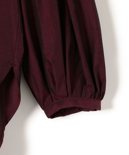 SHIPS（シップス）の「バックボタンボリュームスリーブブラウス（シャツ/ブラウス・レディース・オフホワイト/ダークラベンダー/ワイン・ONE SIZE）」の10枚目の写真