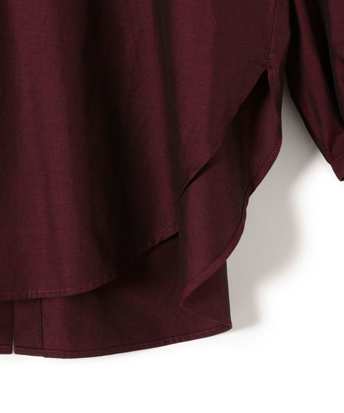 SHIPS（シップス）の「バックボタンボリュームスリーブブラウス（シャツ/ブラウス・レディース・オフホワイト/ダークラベンダー/ワイン・ONE SIZE）」の8枚目の写真