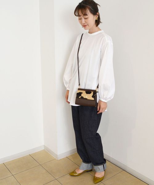 SHIPS（シップス）の「バックボタンボリュームスリーブブラウス（シャツ/ブラウス・レディース・オフホワイト/ダークラベンダー/ワイン・ONE SIZE）」の16枚目の写真