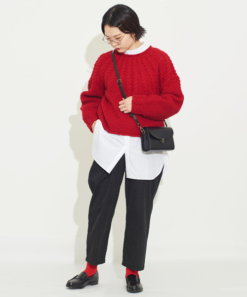 ネパール求心ケーブル ショートプルオーバー／CHILD WOMAN CHILD WOMAN（チャイルドウーマン）の「○ネパール求心ケーブル