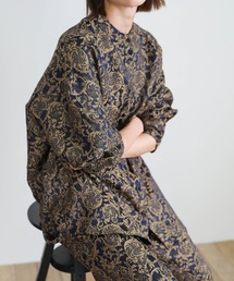 select MOCA | 2020 A/W アラベスクバンドカラーシャツ/スタンドカラーチャイナデザイン柄シャツ/セットアップシャツ(シャツ/ブラウス)