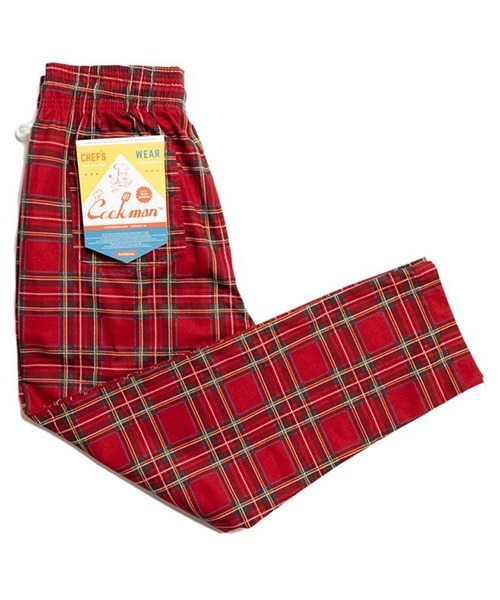 COOKMAN（クックマン）の「Cookman クックマン シェフパンツ イージーパンツ タータンレッド（その他パンツ・メンズ・レッド・SMALL/MEDIUM/LARGE）」の2枚目の写真