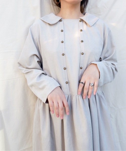 sakishimatokyo（サキシマトーキョー）の「【ZOZO限定】サキシマamp「ダブルボタンワンピース」（ワンピース・レディース・ベージュ/カーキ・FREE）」の6枚目の写真