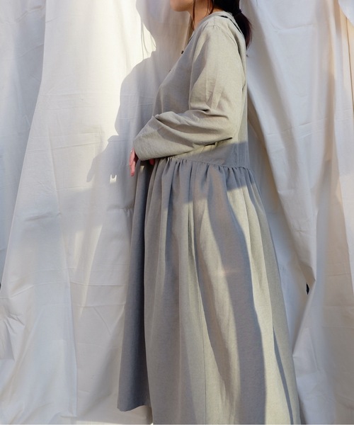 sakishimatokyo（サキシマトーキョー）の「【ZOZO限定】サキシマamp「ダブルボタンワンピース」（ワンピース・レディース・ベージュ/カーキ・FREE）」の8枚目の写真