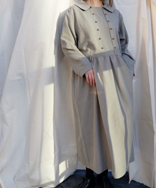 sakishimatokyo（サキシマトーキョー）の「【ZOZO限定】サキシマamp「ダブルボタンワンピース」（ワンピース・レディース・ベージュ/カーキ・FREE）」の10枚目の写真