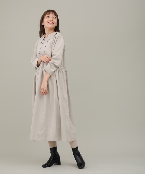 sakishimatokyo（サキシマトーキョー）の「【ZOZO限定】サキシマamp「ダブルボタンワンピース」（ワンピース・レディース・ベージュ/カーキ・FREE）」の12枚目の写真