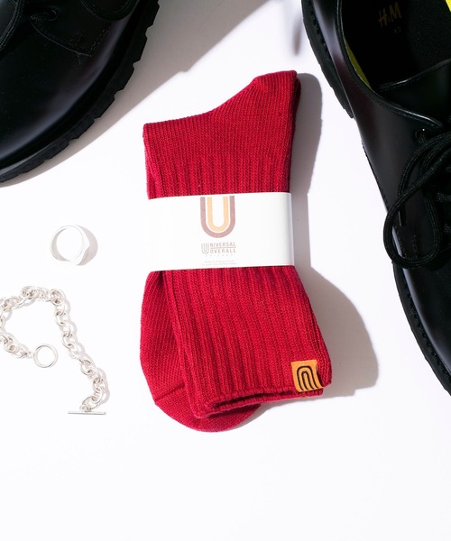 UNIVERSAL OVERALL（ユニバーサルオーバーオール）の「【UNIVERSAL OVERALL】LU-009 LU-404 ワンウォッシュクルーソックス（ソックス/靴下・メンズ・ホワイト/ネイビー/レッド/オレンジ/ブルー/ダークグリーン・S/M）」の10枚目の写真