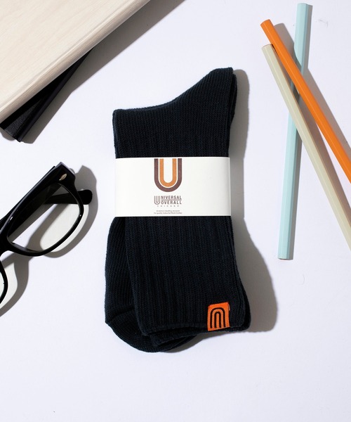 UNIVERSAL OVERALL（ユニバーサルオーバーオール）の「【UNIVERSAL OVERALL】LU-009 LU-404 ワンウォッシュクルーソックス（ソックス/靴下・メンズ・ホワイト/ネイビー/レッド/オレンジ/ブルー/ダークグリーン・S/M）」の8枚目の写真