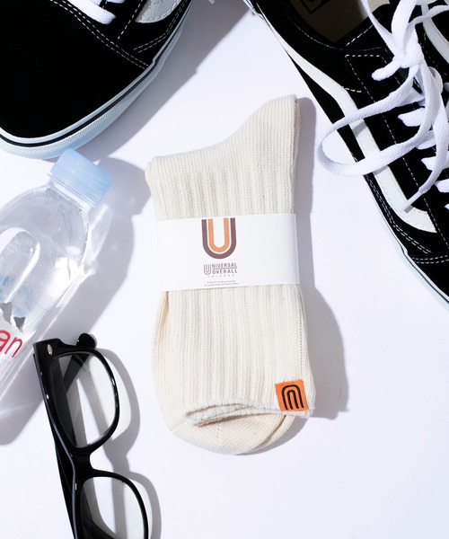 UNIVERSAL OVERALL（ユニバーサルオーバーオール）の「【UNIVERSAL OVERALL】LU-009 LU-404 ワンウォッシュクルーソックス（ソックス/靴下・メンズ・ホワイト/ネイビー/レッド/オレンジ/ブルー/ダークグリーン・S/M）」の7枚目の写真
