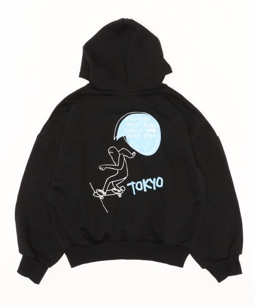 JAM & LINK（ジャムアンドリンク）の「MarkGonzales/マークゴンザレス　ロゴ刺しゅう裏毛パーカー（ベスト・キッズ・ブラック・140cm/150cm/120cm/110cm/100cm/130cm）」の2枚目の写真