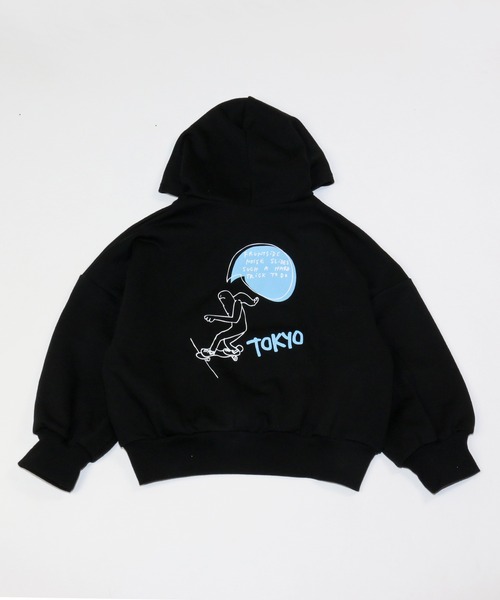 JAM & LINK（ジャムアンドリンク）の「MarkGonzales/マークゴンザレス　ロゴ刺しゅう裏毛パーカー（ベスト・キッズ・ブラック・140cm/150cm/120cm/110cm/100cm/130cm）」の10枚目の写真